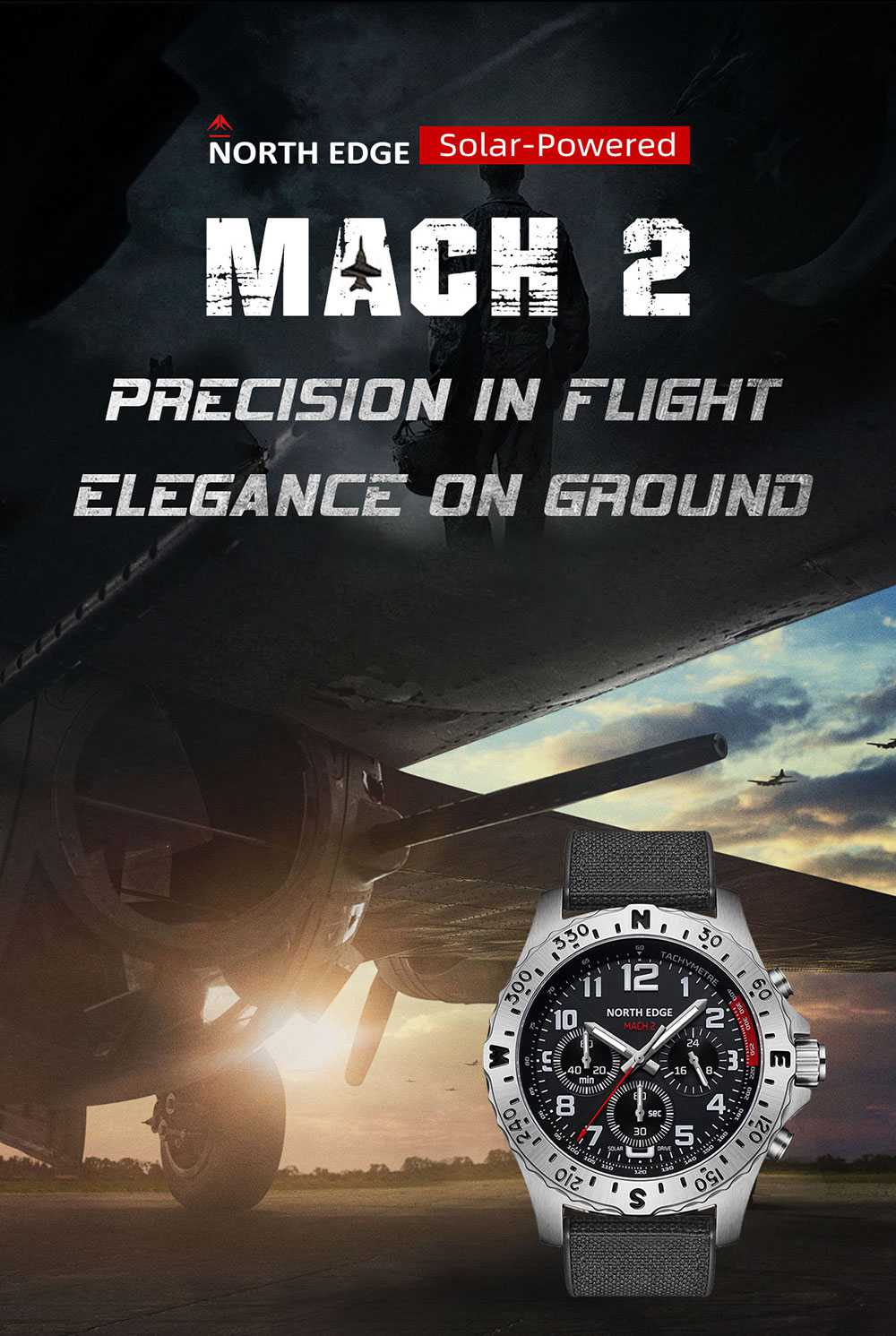 North Edge Solar-Powered Watch MACH 2 Unveiled