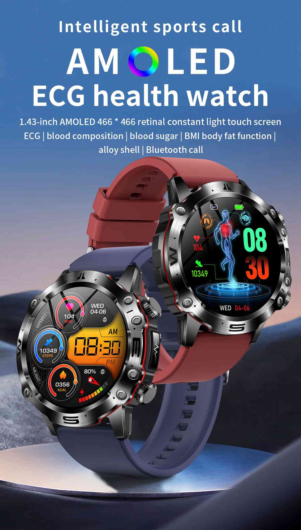 ET482 Smart Watch Amoled Screen