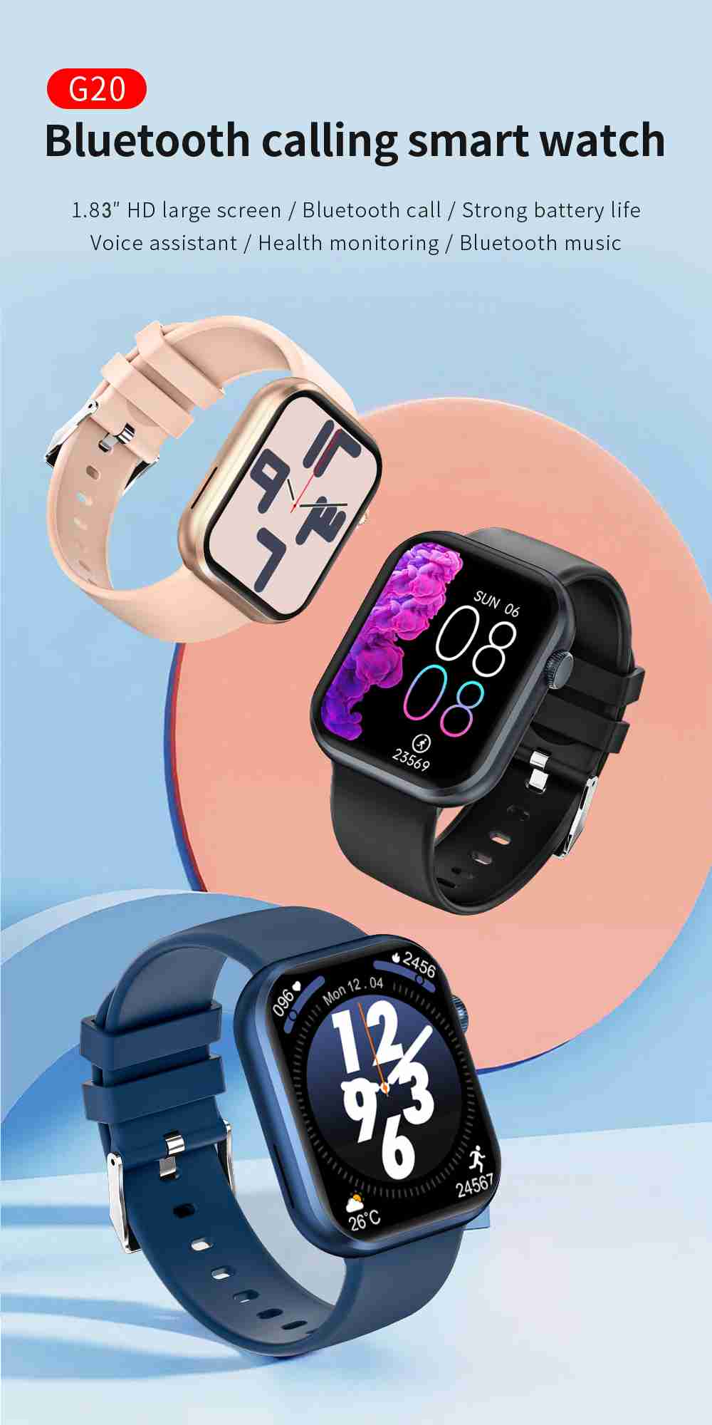 Female's Pink Smart Watch