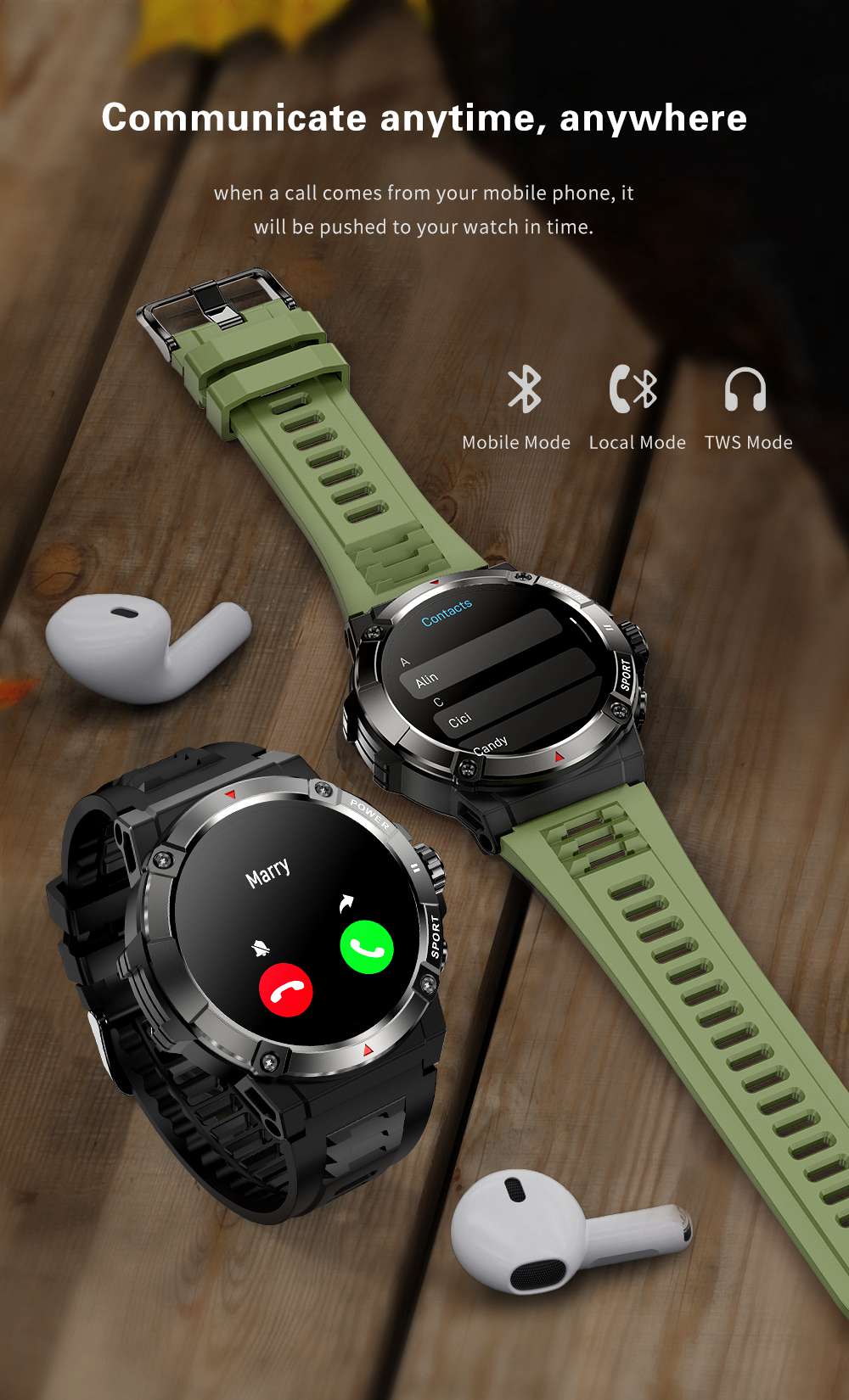 Outdoor Gps Watch with Bluetooth