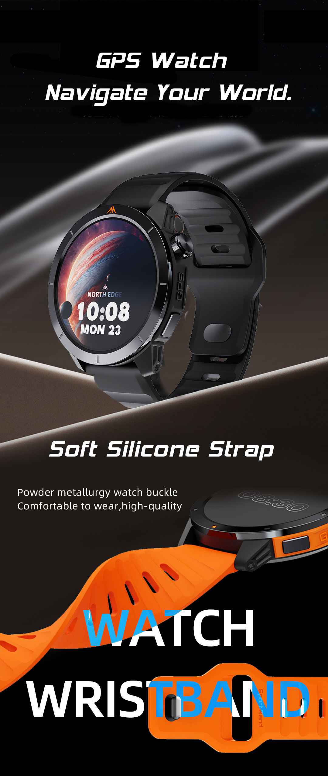 Black GPS Watch Supplier